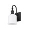 Z-Lite Bryant 1 Light Wall Sconce, Matte Black & Matte Opal 733-1S-MB - alternate 3
